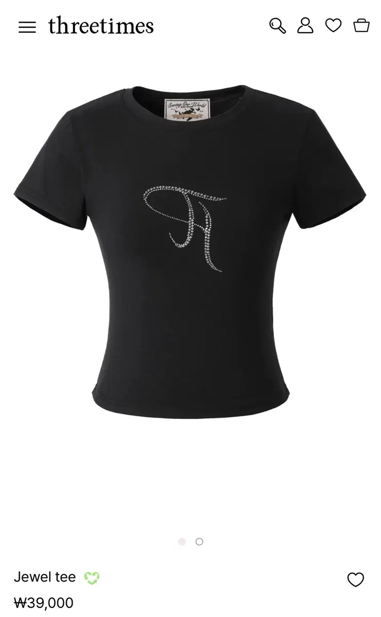 【threetimes】ジュエルTシャツ ☆韓国ファッション★ threetimes] Jewel tee 正規品 韓国ブランド 韓国通販 韓国代行